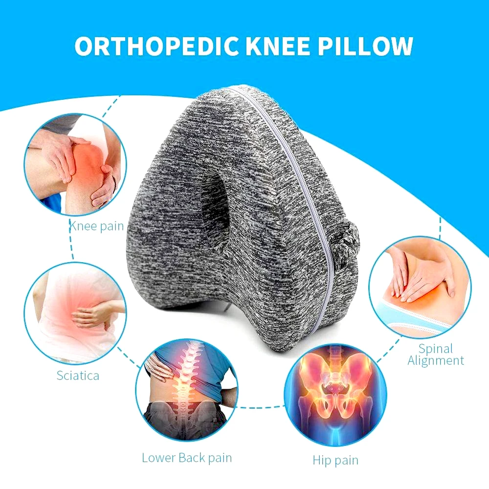 1PC Knee Leg Pillows Foam Support Pillow for Sleeping Back Pain Leg Pillow for Sleeping On Side Memory Foam Cushion Knee Pillows knee leg pillows
