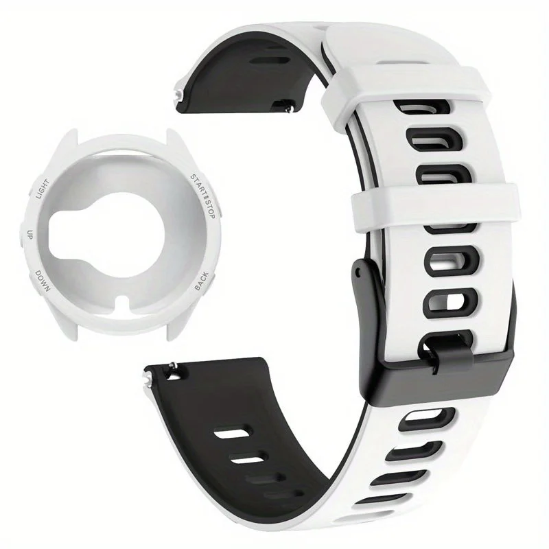 Silicone Case +Strap for Garmin Forerunner 965 Anti-scratch Protection Cover Watchband Wrist for Garmin 965 Soft Protector case