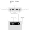 18650 Battery Power Bank Case LCD Display Support 20000MAh LCD Display for 8X18650 Battery DIY Powerbank Case(Black)-BtLife 3