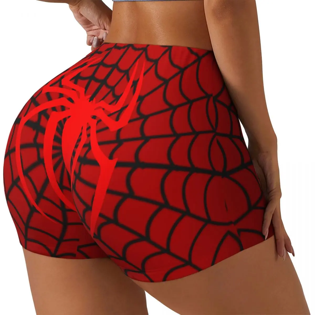 Yoga Shorts Fitness Shorts Running Shorts Cycling Shorts Women Spiderman Cartoon
