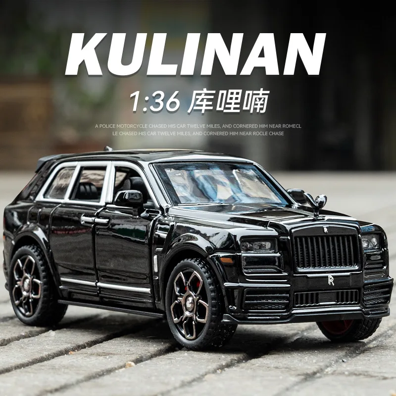 1:36 Rolls Royce Cullinan Alta Simulazione Diecast In Lega Di Metallo Modello Di Auto Sound Light Pull Back Collection Giocattoli Per Bambini Regali A