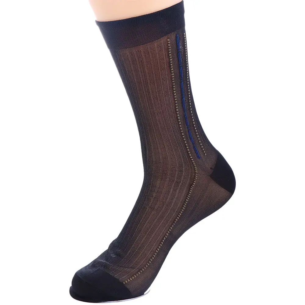 

Summer Soft Casual Socks Breathable Comfortable Middle Tube Male Hosiery Loose Solid Color Endurable Short Socks For Fathers