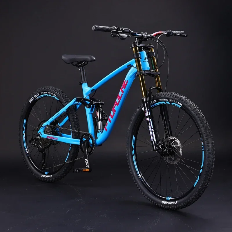 Softtail Mountain Bike Doppia spalla anteriore e posteriore Doppia molla Assorbimento degli urti 26/27,5 Cun Downhill