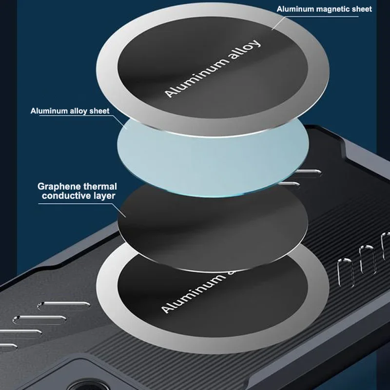 Enhanced Cooling Heat Dissipation Transparent Phone Case with Airbag Anti-Drop Protection
