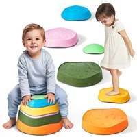 SucceBuy 5/6 PCS Balance Stepping Stones Kids Sports Toys Training Sensorial Social Games for Children Indoor or Outdoor Play