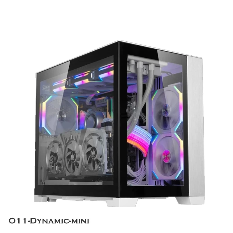 Lian Li O11 Dynamic Mini Gaming Pc Case Support Itx/Matx/Atx/E-Atx Scheda Madre, Computer Fai Da Te Gamer Cabinet Nero/Bianco