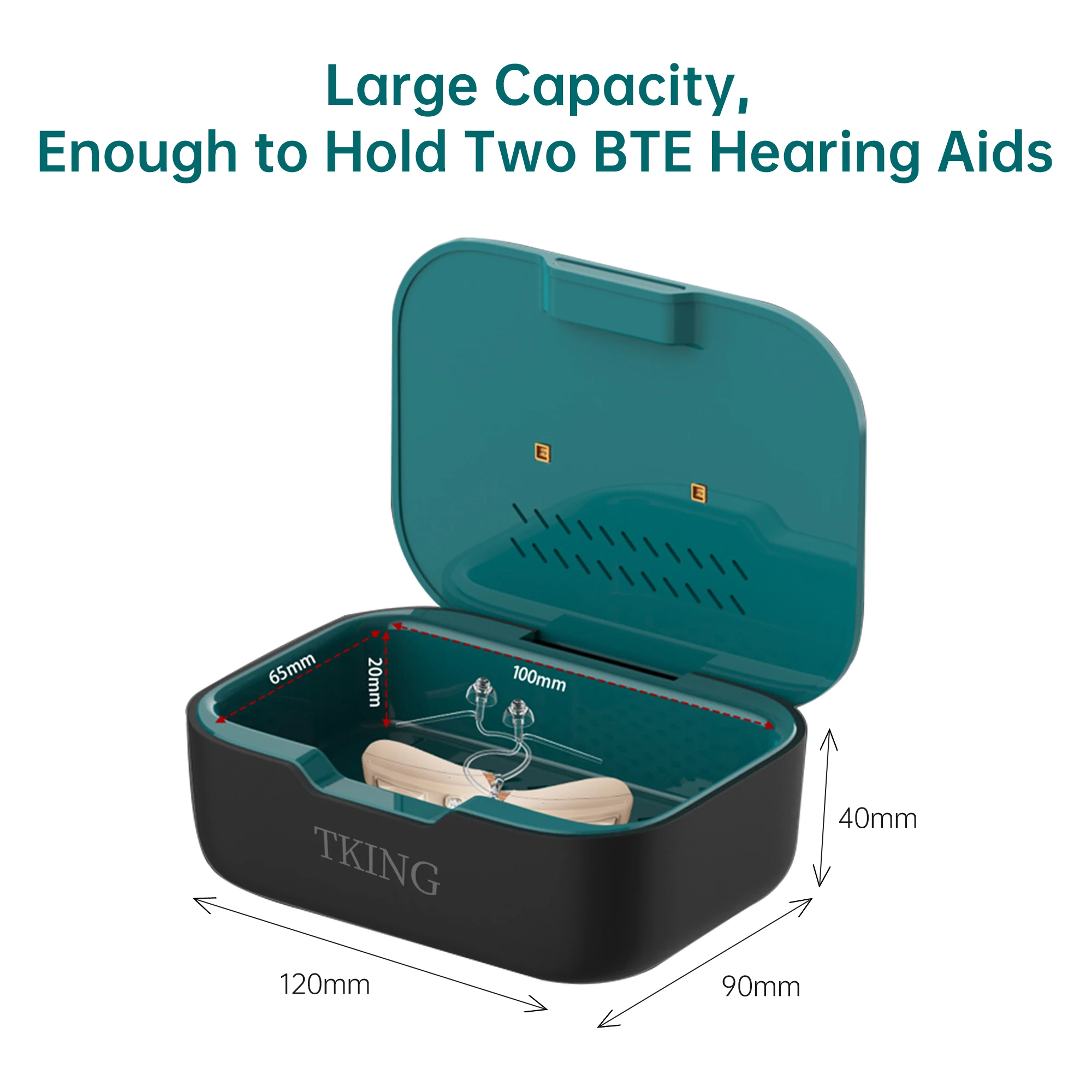 Hearing Aids Dryer Dehumidifier Led Uv Drying Case Timing and 2 Temperature Mode Optional Hearing Aid Maintenance Care Accessory 6