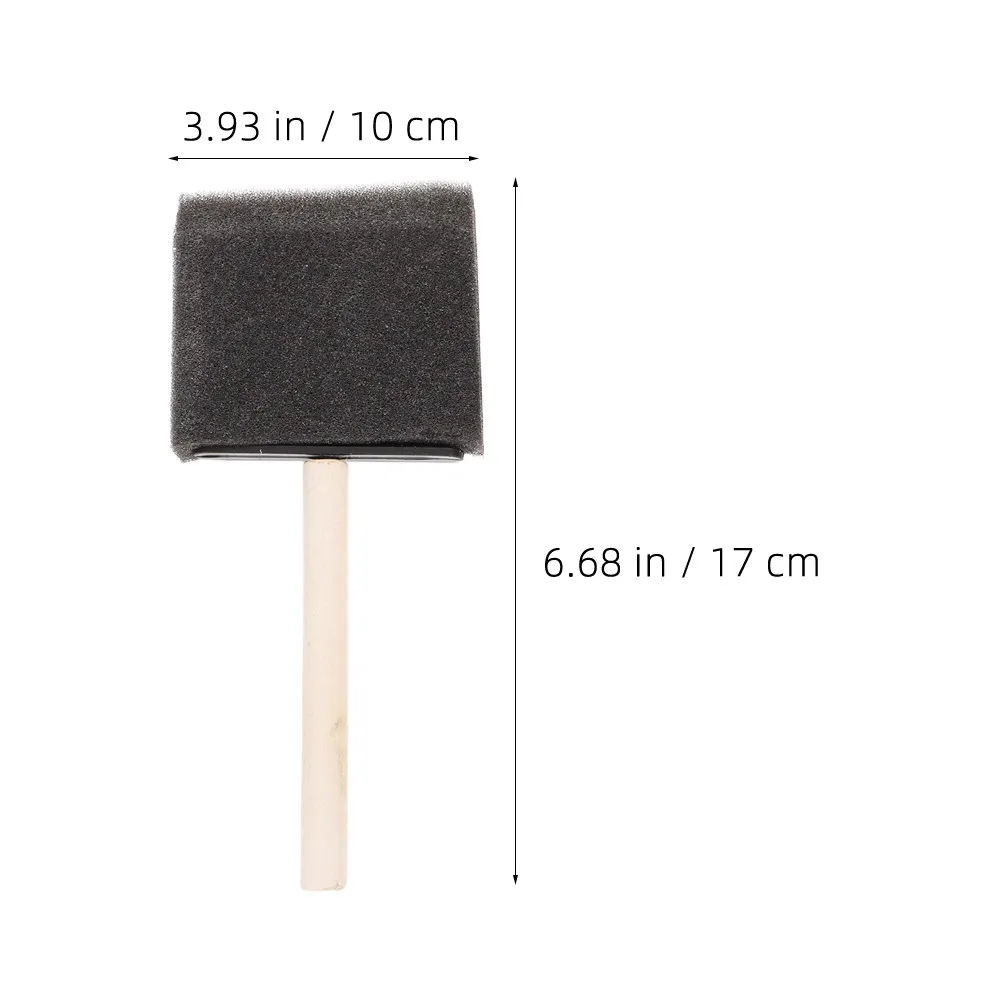 24Pcs 스폰지 페인트 브러시 나무 손잡이 인체 공학적 디자인 스테이닝 블렌딩 텍스처링 페인팅 스폰지 어린이 성인 예술가용