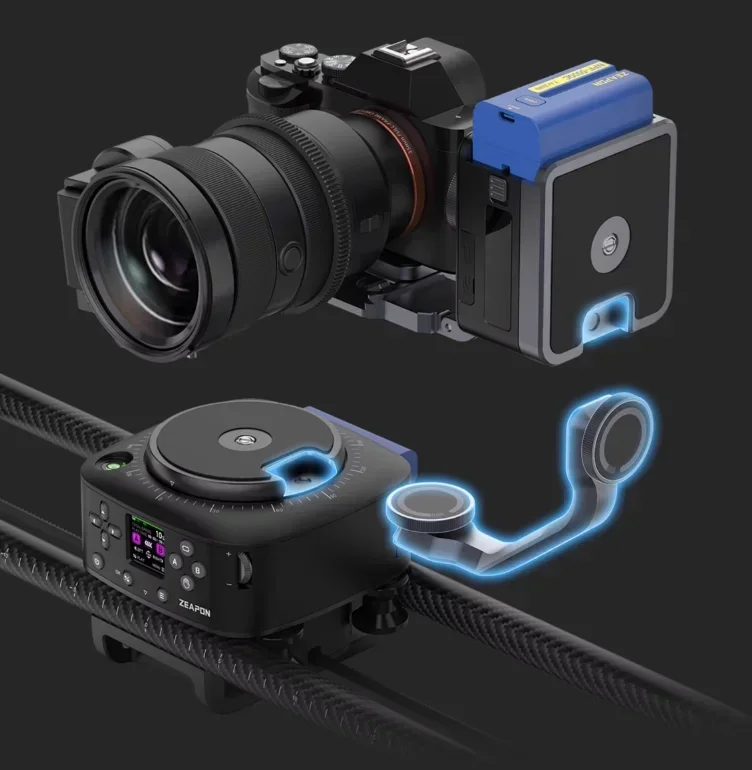 Zeapon AXIS 80Pro/100Pro/120Pro Multi-axis Motorized Portable Camera Slider Carbon Fiber Electric Track 360&deg; For DSLR Camera