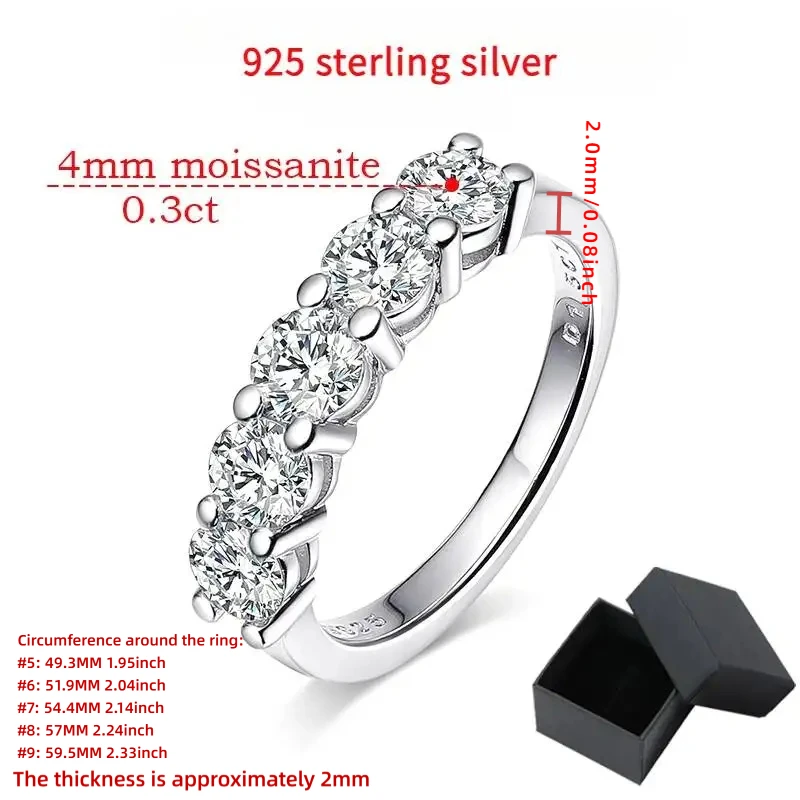 Elegant 925 Silver White Gold Moissanite Ring with 1.5CT Stone and Matching Wedding Band
