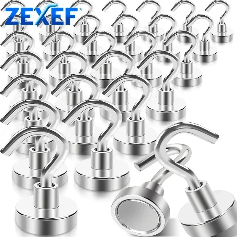 ตะขอแม่เหล็กที่แข็งแกร่ง ที่เก็บแม่เหล็ก ไม้แขวนเสื้ออเนกประสงค์ บ้านห้องน้ํา อุปกรณ์เครื่องมือสถานที่ เครื่องมือ 1