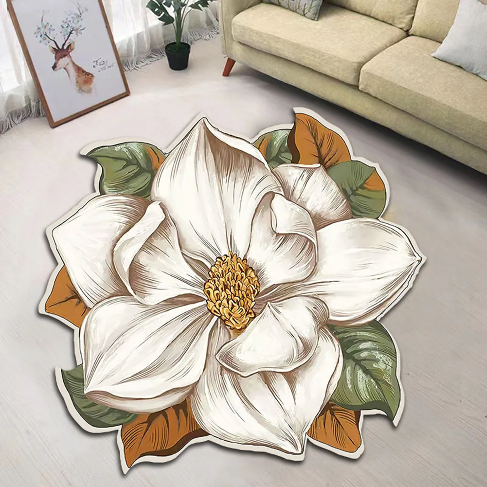 3D Flower Carpets Lotus Floor Mat For Living Room Sofa Table Mat Bathroom Water Absorbing Anti-skid Rugs Home Textile