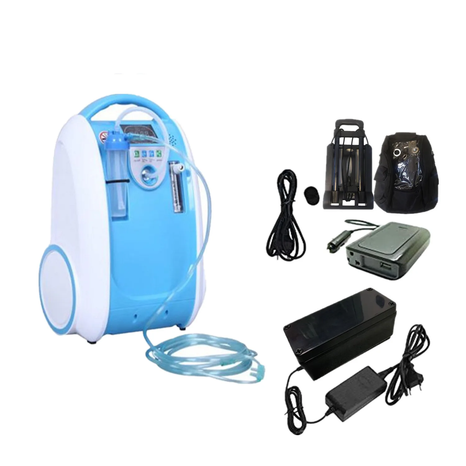 XGREEO Portable Oxygen Concentrator O2 making device Household Oxygen Generator 24hours Continuous Battery Bar