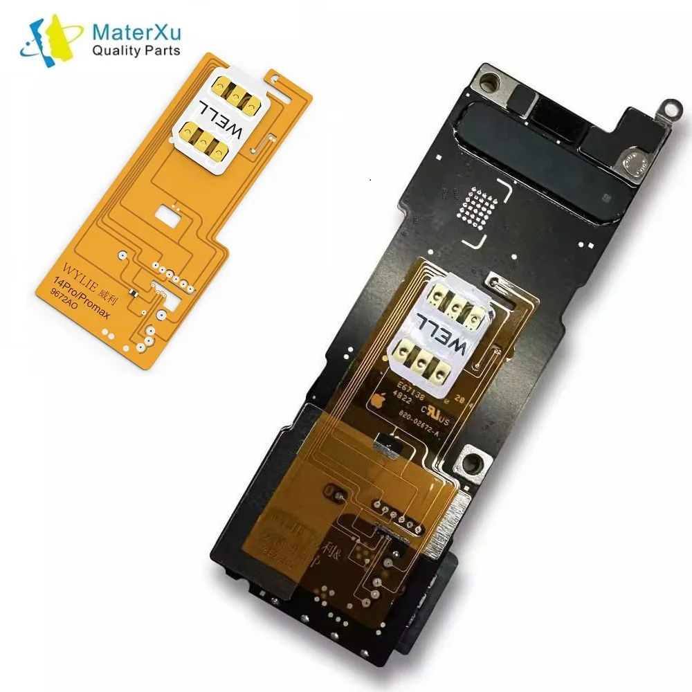 

WYLIE Parts Esim Adapter For iPhone 14 Pro Max USA Version SIM Card Reader Flex Cable Slot Tray Holder Module Repair Tool