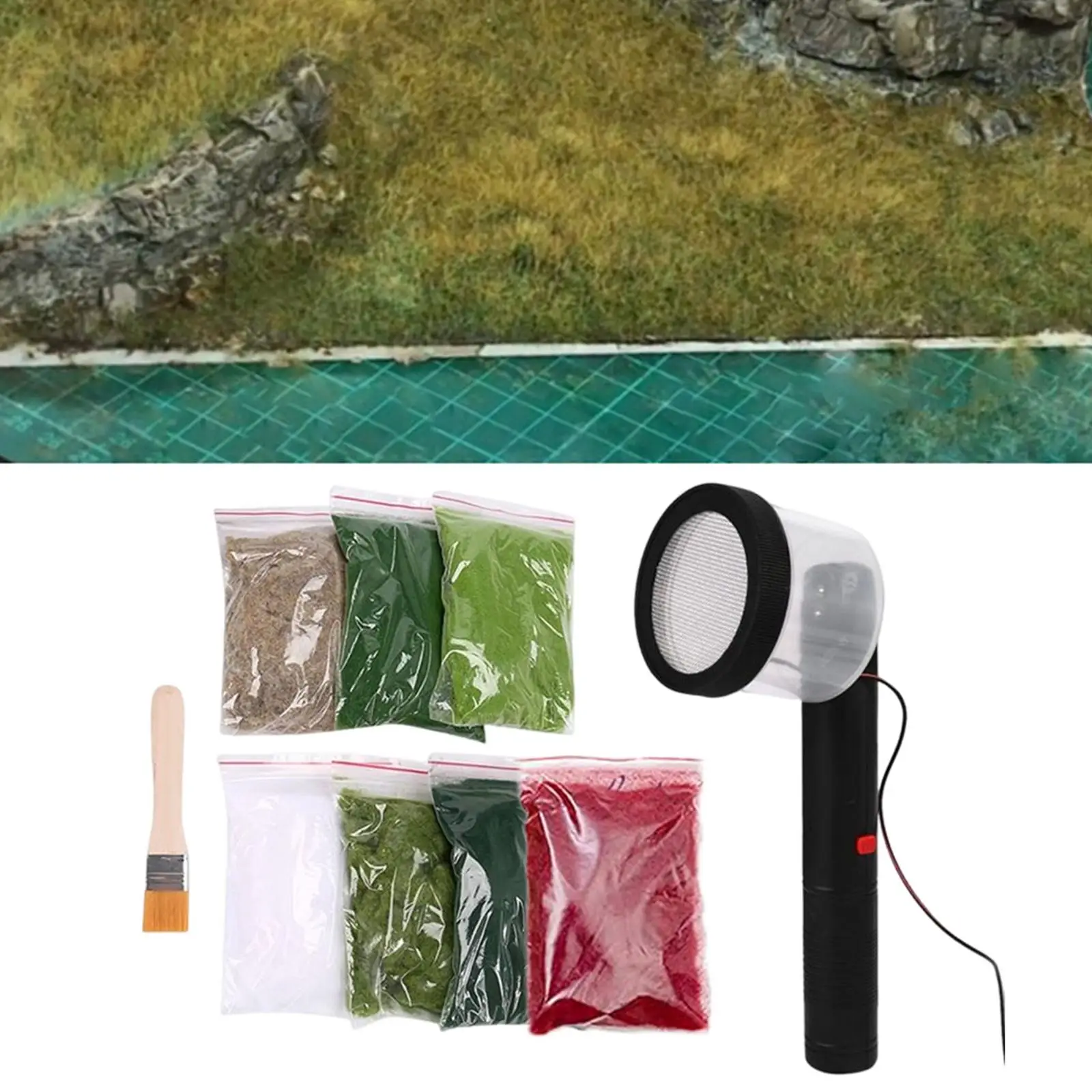 정적 잔디 어플리케이터 DIY 공예 조경 게이지 체중계, 조경 게이지 철도 디..