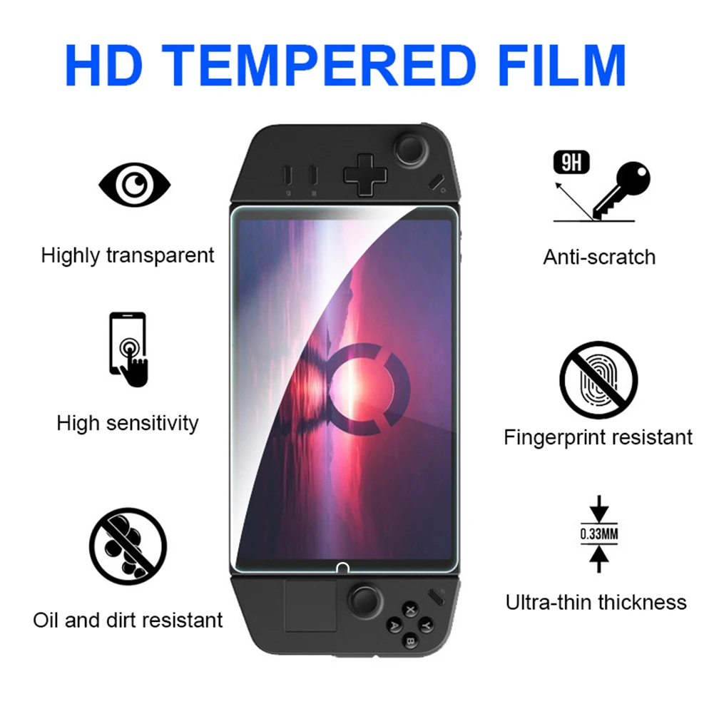 1/2 Pack Screen Protector Tempered Glass Anti-Fingerprint Anti-Scratch Protective Film for Lenovo Legion Go Handheld 2023