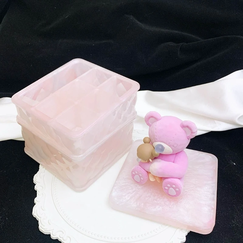 

Lipstick Storage Box DIY Handmade Silicone Mold for Crystal Epoxy Resin Molds Stackable Jewelry Box Pigment Bottle Mould