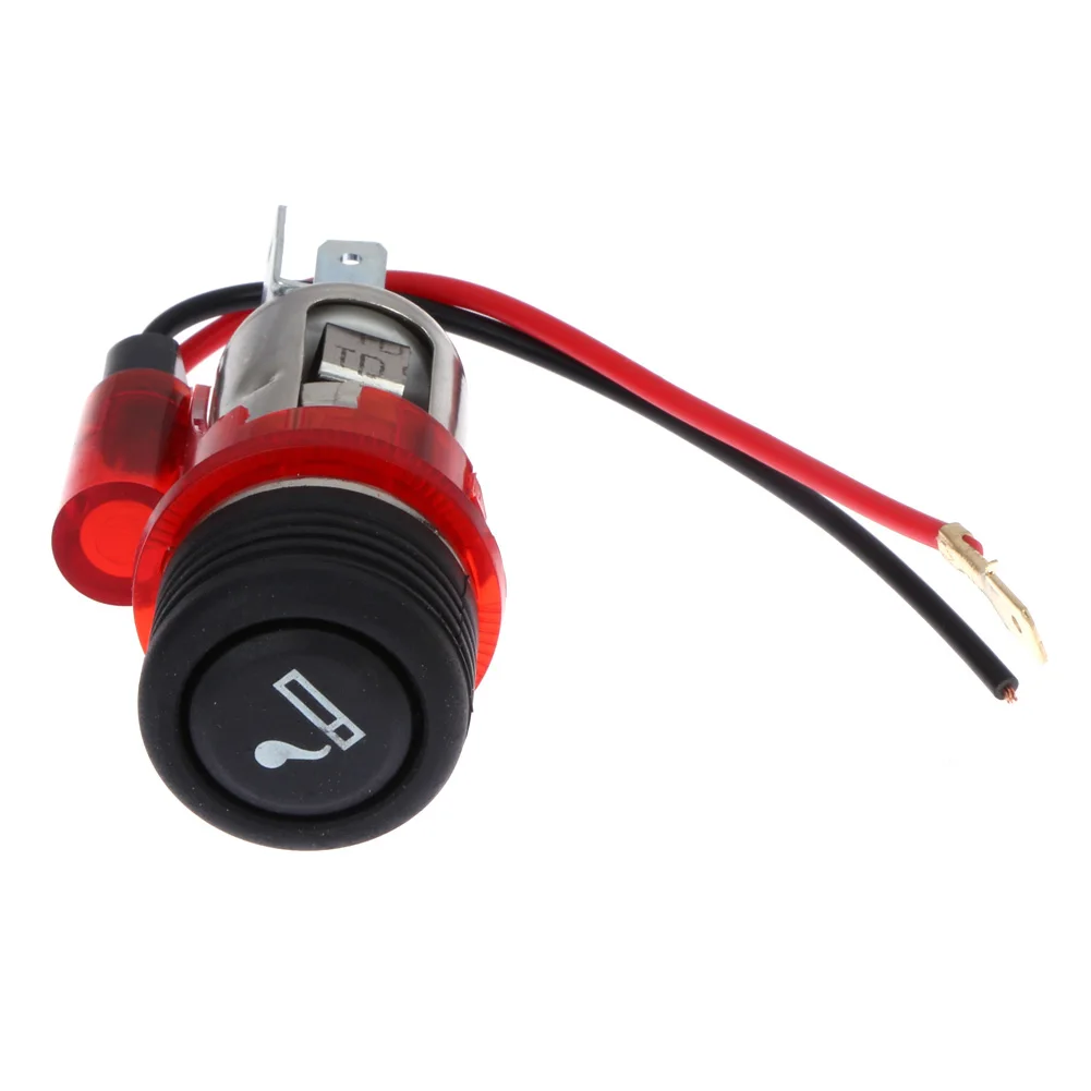 12V 자동차 시가 라이터 소켓 라이터 (라이트 와이어 포함) 자동차 내부 전원 콘센트 플러그 (자동차, 오토바이, 모터용)