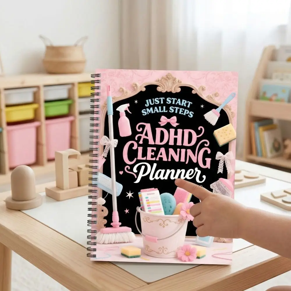 계열화된 ADHD 청소 계획표 일일 일정 주간 일정 집 청소 일정 정신 건강 간편 솔루션 체크리스트