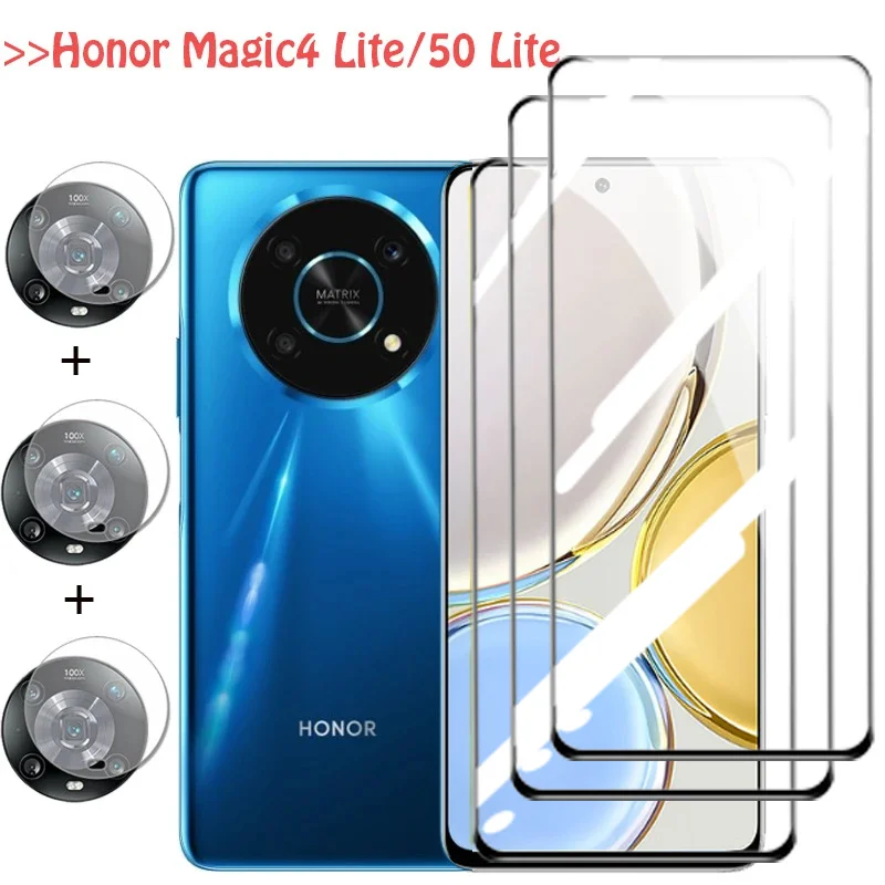 

Glass + Camera Film for Honor Magic4 Lite 5G/4G Tempered Glass Honor 50 Lite Screen Protector Honor Magic 4 Lite 2022 cristal