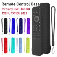 Silicone Remote Case for Sony RMF-TX810U TX811U TX910U TV Remote Cover w/ Lanyard Protective Case Shockproof Smart TV Accessory 1