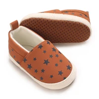 Fashionable Baby Boy Canvas Spring And Autumn Flat Shoes With Star Embellishment soft Sole 0-18M Newborn Soft Sole Anti Slip 4