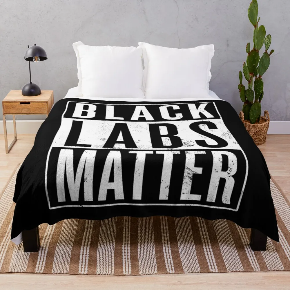 

Black Labs Matter Throw Blanket hairy blankets cute blanket