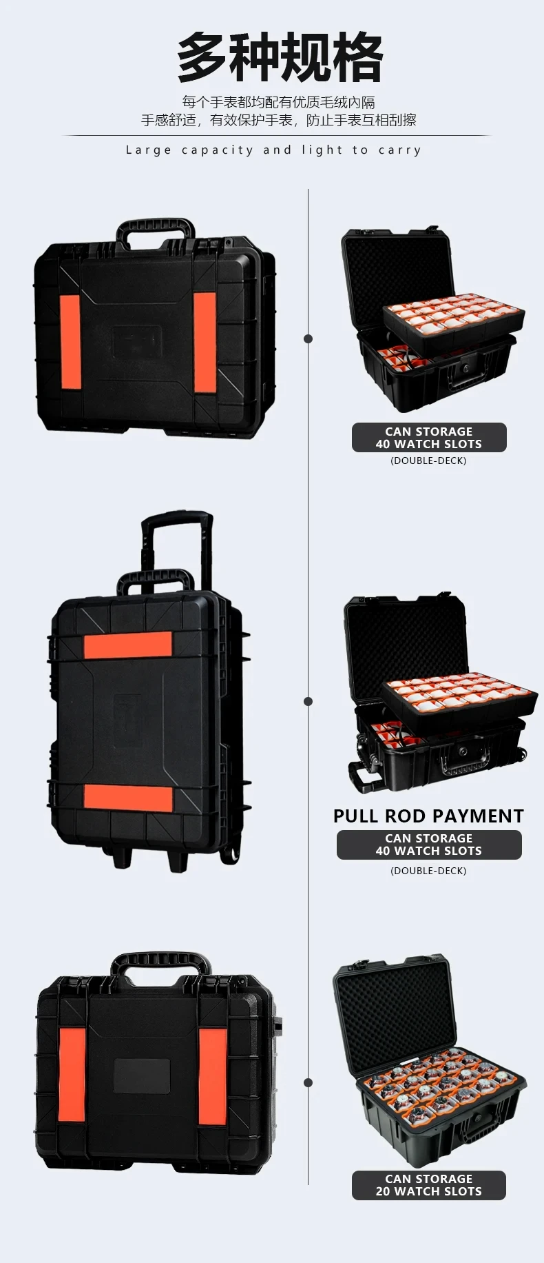 Waterproof Watch Storage Box for Men with Secure Anti-Drop Design, Portable Jewelry Dis... - SKU WSB01521 - UGI Packaging