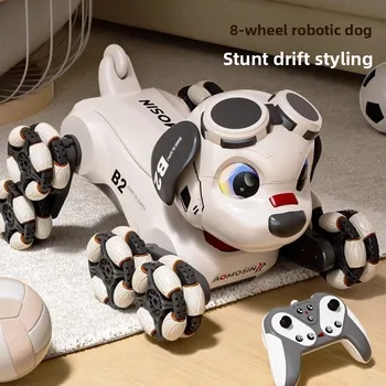 Il nuovo giocattolo per animali domestici robot a 8 ruote con telecomando elettronico intelligente, il cane robot giocattolo per bambini dà regali per bambini.