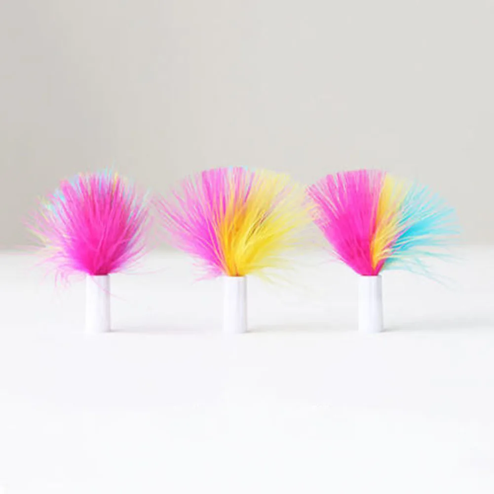 3pcs Cat Stick Feathers Accessories Automatic Stick Feathers Replacement Head Teaser Cat Toys Interactive Electric Cat Toys