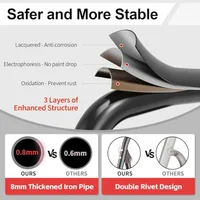 Step Ladder Foldable Folding Stool - for Home Adults Kitchen 3 Stepping Extension Tall Heavy Duty with Handrails - Closet Steps 4