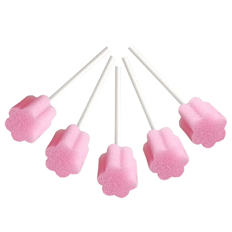 50PCS Disposable Oral Sponge Swabs Tooth Cleaning Mouth Swabs Sterile Dental Sponge Unflavored for Mouth & Gum Cleaning