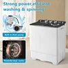 Washing Machine Twin Tub with Built-in Drain PumpSemi-automatic Twin Tube for Apartment  Dorms RVs  Camping and More 5