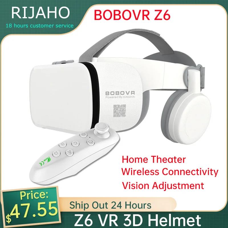 Rgb 3d Virtual Realidade Capacete Headwear Ajustável sem Fio Microfone Estéreo Adequado para o Telefone Móvel