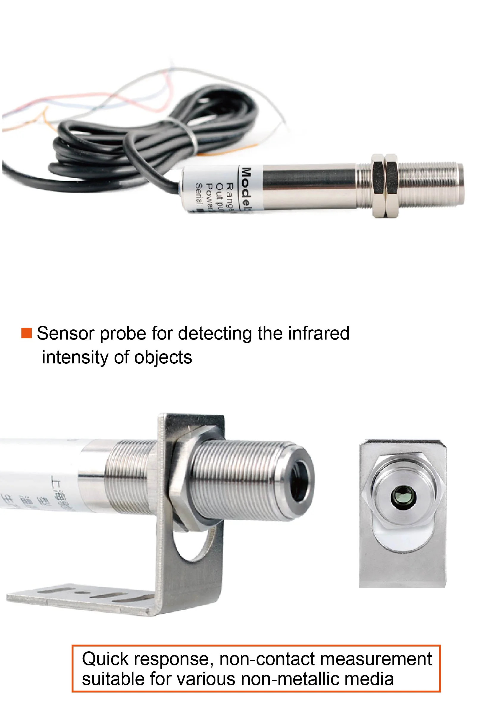 Infrared Temperature Sensor 4-20mA 0-5V 0-10V RS485 Output Industrial Non-Contac