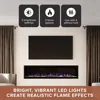 Aerus 72 Inch Smart Linear Electric Fireplace - Recessed in-Wall and Wall-Mount, Multiple Flame Colors, Compatible 5