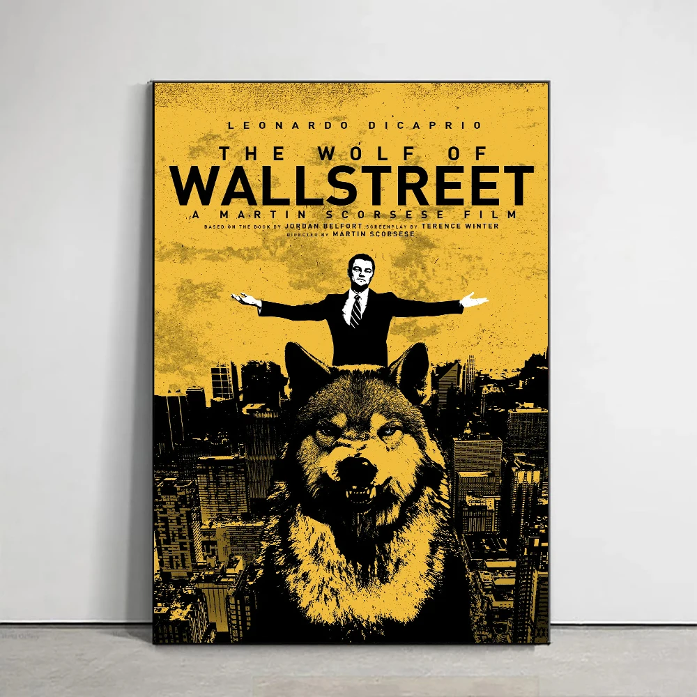 

The Wolf of Wall Street Posters Prints Classic Movie Wall Art Canvas Painting Motivational Quote Painting For Living Room Decor