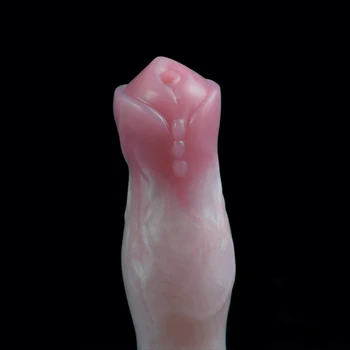 FAAK Squirt Big Knot Dog Dildo with Suction Cup Rosy Soft Large Ejaculation Animal Penis Artificial Dick Toy for Adult Sex Game 6