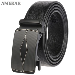 High quality men belt leather belt men automatic buckle  male Fashion designer jeans chain stretch luxury brand FG2708-5