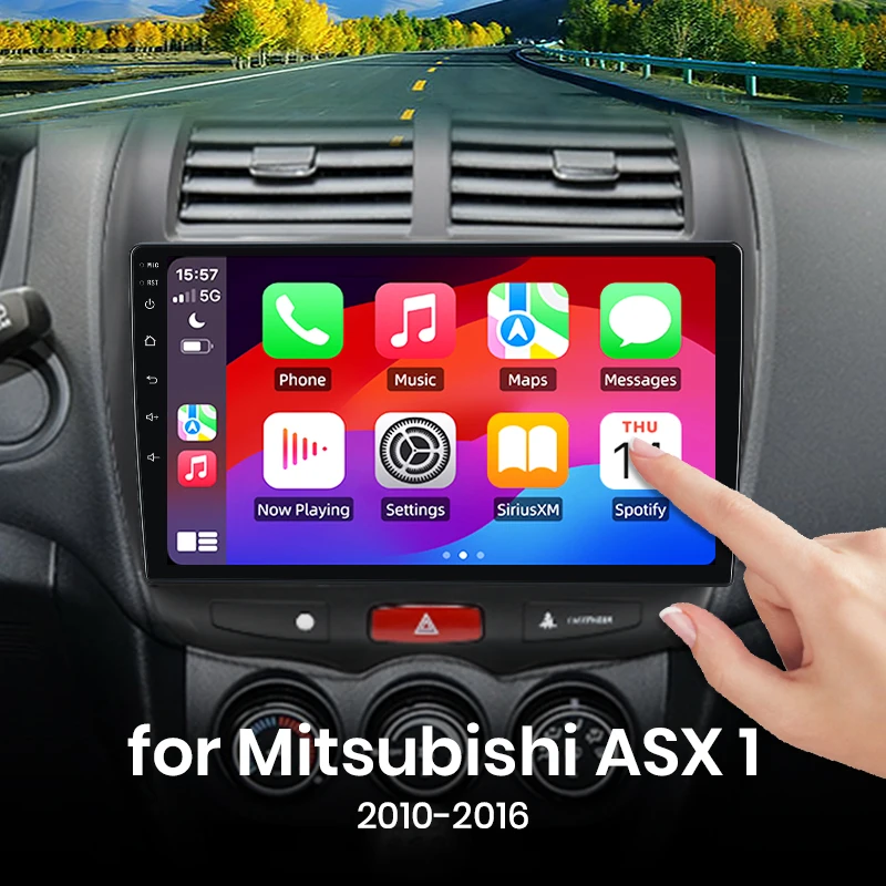 Para Mitsubishi ASX 1 2010 - 2016 CarPlay inalámbrico para Apple Android Auto Radio de coche GPS IPS RDS FM WiFi BT 4G Multimedia estéreo 1