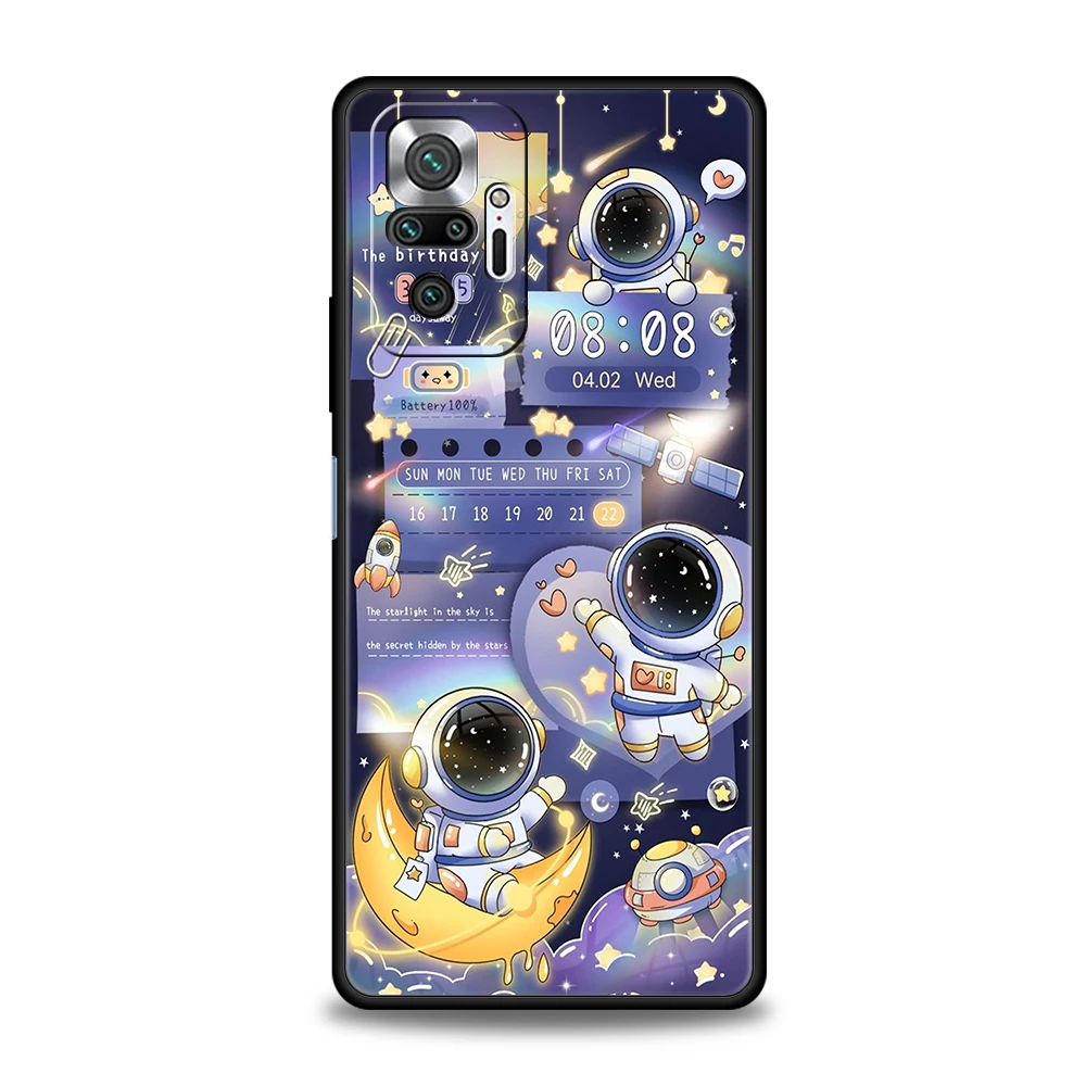 Hallo Astronaut Handy hülle Abdeckung für Redmi 13c 10c Note 13 12 10 11 Pro plus 7 8t k40 k50 Gaming Pro plus 5g Soft shell Capa Tasche – Detail 6
