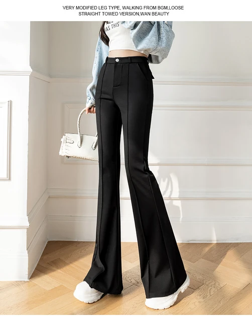 Pantaloni Da Lavoro Donna Pantaloni Donna Larghi A Zampa D