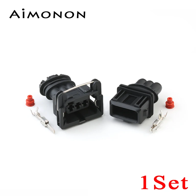 

1 Set 3 Pin 282191-1 282729-1 1-962581-1 Tyco Amp Auto Power Timer Wire Connector Female Male Restrictor Sensor Plug For Toyota