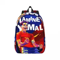 LY-Lamine Yamal Fashionable and avant-garde, fully printed, comfortable student backpack for carrying. 1
