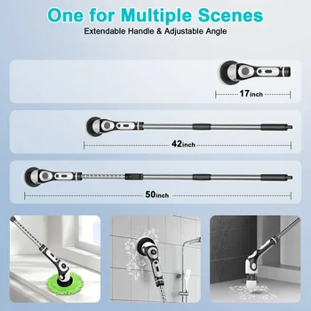Multifunctional 11 in 1 Electric Spin Scrubber Cordless Cleaning Brush Set with 9 Interchangeable Heads for Bathroom Kitchen Car 1