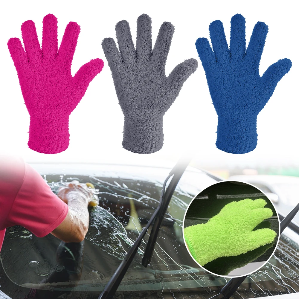 Knitted Microfiber Gloves For Watches, Jewelry Clean Safety, Made