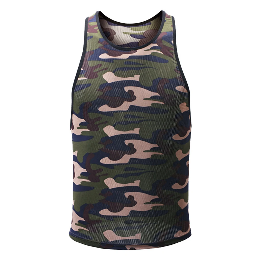 Mens Slimming Body Shaper Camouflage Compression Vest Girdle T-Shirt Tank Top Sleeveless Mesh Sexy Underwear Casual Tops