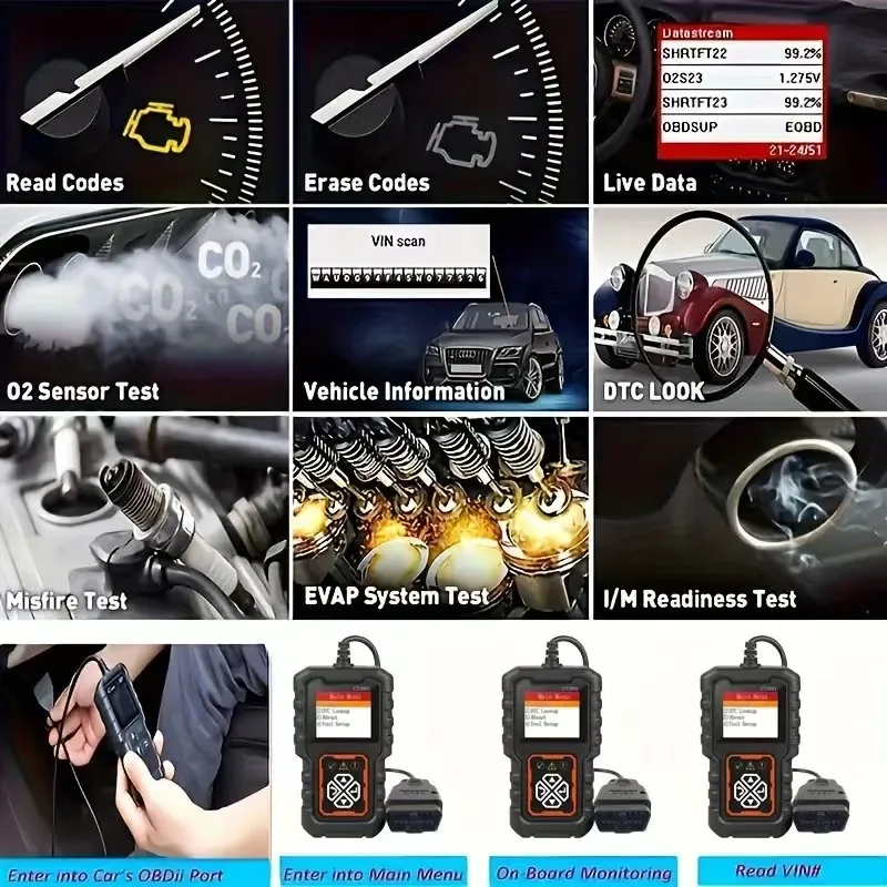 CY3001 OBD2 Scanner with ELM327 Chip, Car Fault Code Reader & Engine Diagnostic Tool for All Vehicles" 6