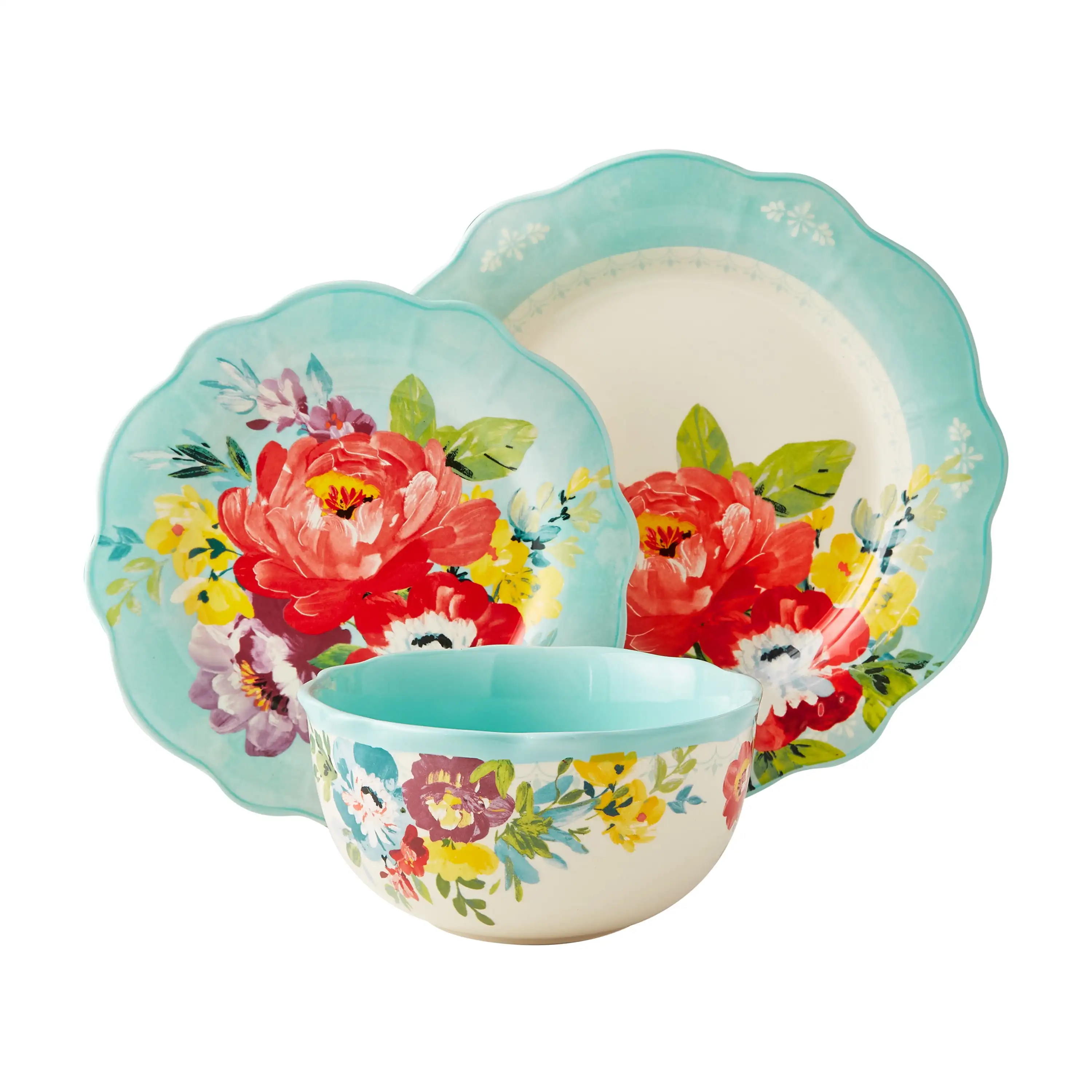 Pioneer Woman Sweet Romance Blossoms 4-piece Ceramic Measuring 