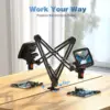 Hayve Microscope Arm Stand，Adjustable Metal Bracket Coin Microscope Mount  Compatible with DM4 DM9 MS1 MS3 5